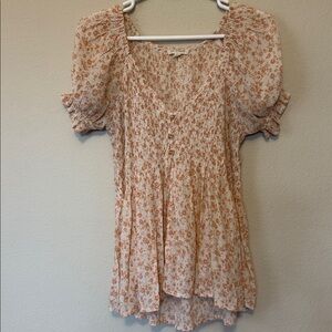 Blu Pepper Textured peach and Cream Top